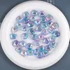 Brillo Fino Ding Yi Sueño Dos Tonos Cuentas Azul Claro Luna Fría Chapado con Agujero Pasante Cuentas Sueltas Accesorios para Cadena de Teléfono DIY