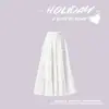 Conjunto de Saia para Meninas 2026 Novo Estilo de Verão para Crianças Maiores, Conjunto de Duas Peças com Camiseta de Manga Curta e Saia Doce com Laço