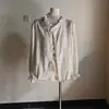 Camisa de Punto con Lunares Estilo Dulce Coreano para Mujer en Otoño, Chaleco de Punto con Tirantes de Capas Reductor de Edad, Top de Dos Piezas