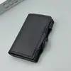 Novo Porta-Cartões de Alumínio com Empurrador Lateral Anti-Roubo RFID de Fibra de Carbono Carteira Masculina Retrô de Couro PU Amazon