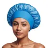Touca de Cetim de Alta Elasticidade de Aba Larga Transfronteiriça da Amazon Chapéu para Cuidados com o Cabelo de Salão de Beleza Feminino Chapéu para Pós-parto Quimioterapia