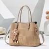 Bolso casual de gran capacidad para mujer 2026 nueva moda bandolera para ir al trabajo popular a cuadros bolso de mano relajado