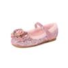 Zapatos de princesa Elsa para niña invierno nuevos zapatos de cristal para niños zapatos sencillos con forro polar zapatos de suela blanda para niña zapatos planos