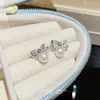 Pendientes de Botón de Flor Delicados y Versátiles de Plata S925 para Mujer, Pendientes de Perla de Lujo de Gama Alta, Accesorios para Orejas de Moda y Elegantes