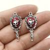 Ventas Calientes Transfronterizas Accesorios de Joyería DIY Aleación de Zinc Viento Oscuro Gótico Espejo Mágico Colgante de Calavera Joyería Colgante