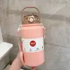 Copo Térmico Grande para Duas Bebidas, Portátil, Moderno, Estilo Luxo Leve, Copo de Água, Copo para Esportes ao Ar Livre para Estudantes, Homens e Mulheres, Em Estoque