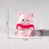 Decoraciones navideñas en miniatura con adorables cachorros y cerditos jugando en la nieve, accesorios para manualidades, mini figuras de escritorio