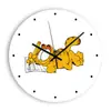 Reloj de pared redondo silencioso de dibujos animados de Garfield de acrílico, fábrica, venta caliente en Amazon