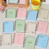 Cuaderno de espiral simple estilo Morandi para estudiantes, lindo diario en blanco, cuaderno de alto valor, papelería, cuaderno pequeño
