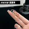 Anillo de Alta Gama Van Gogh Chapado en Oro Rosa de 18K con una Fila de Pequeñas Perlas Redondas, Anillo de Moda y Único para Mujer, Estilo Ins de Alta Gama