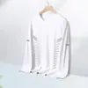Camiseta esportiva casual masculina de manga longa estampada, moderna para adolescentes, adequada para todas as estações, gola redonda, top básico de manga longa