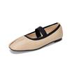 Zapatos Planos Mary Jane Cuadrados de Alta Calidad para Mujer, Zapatos Elásticos Simples sin Cordones, Zapatos de Temporada Primavera y Verano, Zapatos de Baile