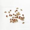 Accesorios de Cobre Chapado en Oro KC Calidad Exportación Colgante Cuadrado de 4 mm Pieza Doble para Colgar Materiales para Accesorios de Joyería DIY