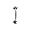 Piercing de sobrancelha em aço inoxidável com zircônia cúbica redonda, haste curva e design popular entre europeus e americanos. Ideal para piercing de sobrancelha, lábio e unha.