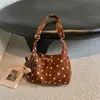 Bolsa Retro de Bolinhas para Mulheres 2026 Nova Moda Bolsa Dumpling Versátil de Ombro/Axila Bolsa Casual para o Dia a Dia para Mulheres