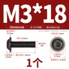 Tornillos de Acero Inoxidable 304 Cabeza Redonda Hexagonal con Arandelas M2M2.5M3M4M5M6M8M10