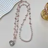 Cadena para teléfono de perlas de gota de agua larga, a la moda y versátil, diseño de nicho, elegante cadena para bolso de uso diario