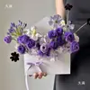 Sobre Ramo de Flores Caja de Regalo DIY Arte con Flores Frescas Empaque Caja de Regalo Día de la Madre Bolsa de Flores de Papel Kraft Caja de Flores de Otoño para Cartas