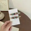 Presilhas de Cabelo de Cristal Irregulares Brilhantes e Coloridas Fofas Dopamina para Franjas Laterais de Meninas Acessórios de Cabelo Dongdaemun
