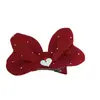 Excelente Pinza para el Cabello con Lazo Rojo Perla de Año Nuevo, Pinza Superior Dulce de Princesa, Accesorio para el Cabello Lazo para Coleta de Felicitaciones Festivas de Año Nuevo