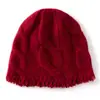 Turbante de Cachemira Otoño e Invierno Caliente Gorro de Punto Protección para las Orejas Moda Sombrero de Lana Nuevo Gorro de Punto Sombrero para Ciclismo al Aire Libre