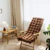 Cojín de Asiento y Cojín de Respaldo Integrados para Silla Mecedora, Almohadilla de Algodón, Adecuado para Todas las Estaciones, Engrosado para Otoño e Invierno, Silla Plegable, Silla Perezosa