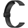 Correa de silicona para reloj con hebilla magnética plegable y patrón de lichi de 18/20/22 mm