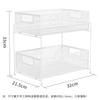 Estante Desplegable para Encimera Estilo Japonés Organizador Tipo Cajón para Especias de Cocina Armario con Cesta Desplegable Estante de Niveles Debajo del Fregadero