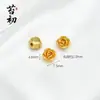 Cuentas Espaciadoras Doradas Arena Chapadas en Cobre de Larga Duración Pulsera Hecha a Mano DIY Pulsera de Cuerda para la Mano Accesorios de Joyería para Collar