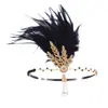 Diadema de Plumas Negras de Mascarada de los Años 20 para Mujer Diadema para Fiesta de Halloween Banda para el Cabello Amazon Punto de Venta Caliente