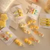 Pinza para el Cabello de Estrella Amarilla para Mujer, Pasador para la Frente, Pinza de Pato Linda de Estrella de Cinco Puntas para el Flequillo de Niños