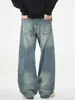 Ropa para Hombre Muqiu Colección Otoño 2026: Jeans para Hombre de Corte Holgado, Pierna Recta, Relajados de Pierna Ancha con Efecto de Lavado Desgastado