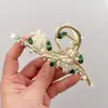 Novo estilo de celebridade da internet moderno, temperamento fresco, flor com gotas de óleo, presilha de pegar, para prender o cabelo na nuca, penteado para cima, presilha de tubarão de metal grande