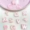 Acrílico Luminoso Furo Grande Letra Inglesa DIY Furo Reto Pingente Corrente de Celular Contas Soltas Acessórios de Joia