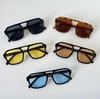 Gafas de Sol Cuadradas Estilo Nuevo 2024 con Diseño Único, Gafas de Sol de Doble Puente con Aspecto de Alta Gama, Protección UV, Estilo Trendy tipo Ins