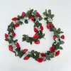 Guirlanda de Flores Artificiais de Rattan de Rosa Simulada Transfronteiriça Vinha de Casamento Sala de Estar Interna Decoração de Tubo de Água Flores Atacado