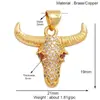 M62 Accesorios para joyería DIY colgante de animal cabeza de vaca circonita colgante pequeño