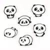 Bordado Computadorizado Desenho Animado Autoadesivo Pelúcia Panda Etiqueta de Tecido Patch de Bordado Acessórios para Roupas Patch DIY Aplique