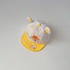Sombrero de bebé de otoño y verano estilo coreano con diseño de oso de dibujos animados a juego, gorra de malla con protector solar para exteriores, sombrero para el sol para bebé