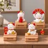 Soporte para Teléfono Gato de la Suerte Adorno Escritorio Oficina Decoración Regalo para Colegas Souvenir de Año Nuevo Soporte para Ver Series