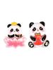 Accesorios de resina de panda festivos para el Festival de Primavera de Año Nuevo, pegamento en crema, materiales hechos a mano, joyería casera, horquilla, funda para teléfono
