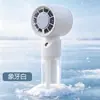 Ventilador de Mano de Nuevo Modelo Transfronterizo de Alta Velocidad para Uso en Exteriores con Potente Potencia de Viento, Adecuado para Dormitorios de Estudiantes, Ventilador de Aerosol de Hielo de Semiconductores