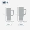 Termo para Coche con Asa, Gran Capacidad, Taza de Agua de Acero Inoxidable 304, Aislamiento Térmico Frío y Calor, Enfriador de Hielo