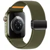 Adecuado para Apple Watch 11 Hebilla Doble Magnética Correa de Nailon Elástico, Correa para Apple Ultra 3 Reloj Deportivo