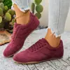 Comercio Exterior Tallas Grandes 2026 Otoño Nuevos Zapatos de Mujer Estilo Europeo y Americano Ligeros Cómodos Suela Plana Casual Mocasines Versátiles con Cordones para Mujer