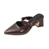 Sandalias Abiertas de Nuevo Estilo para Mujer Primavera Temprana 2026, Sandalias Casuales de Cuña Gruesa Alta con Tacón de Herradura y Punta Cuadrada, Zapatos Casuales de Cuero para Mujer