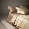 Novo conjunto de alta qualidade de 100 fios de algodão egípcio de fibra longa, conjunto de cama simples de quatro peças em cetim de algodão puro bicolore