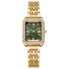 Nuevo Reloj de Moda para Mujer Cuadrado Casual con Pedrería Reloj Sencillo para Mujer Reloj de Cuarzo Reloj Pulsera Venta al por Mayor