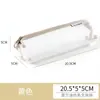 Bolsa de Lápices de Malla Estéreo Gran Capacidad Ins Transparente Bolsa de Lápices Pequeña Fresca Bolsa de Almacenamiento para Papelería Estudiante Bolsa con Cremallera de Nylon