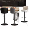 Bancos altos de bar modernos y minimalistas, altura ajustable, giratorios, de patas altas, adecuados para uso doméstico, mostradores de caja, uso comercial, con respaldos acolchados